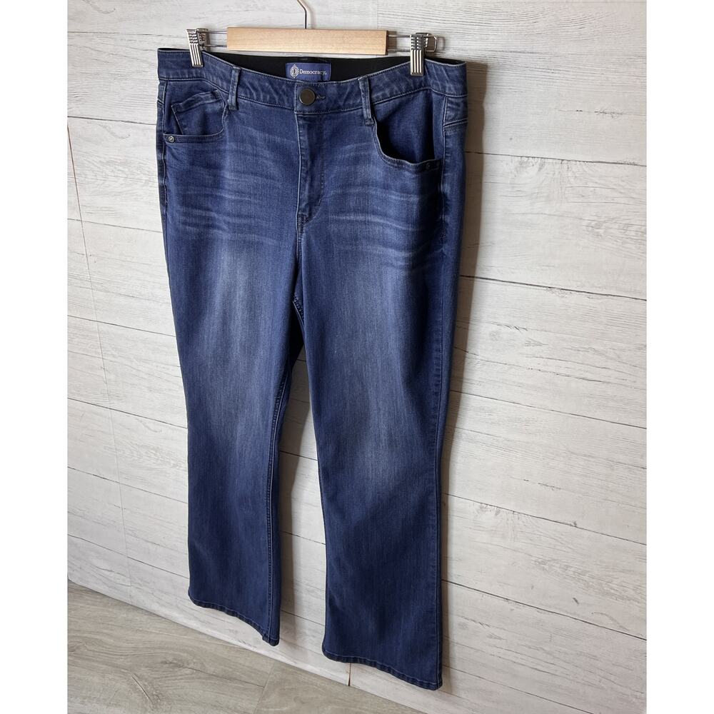 Democracy Jeans Womens Size 16P Ab Solution Medium Wash Bootcut Cotton Stretch - Picture 4 of 16